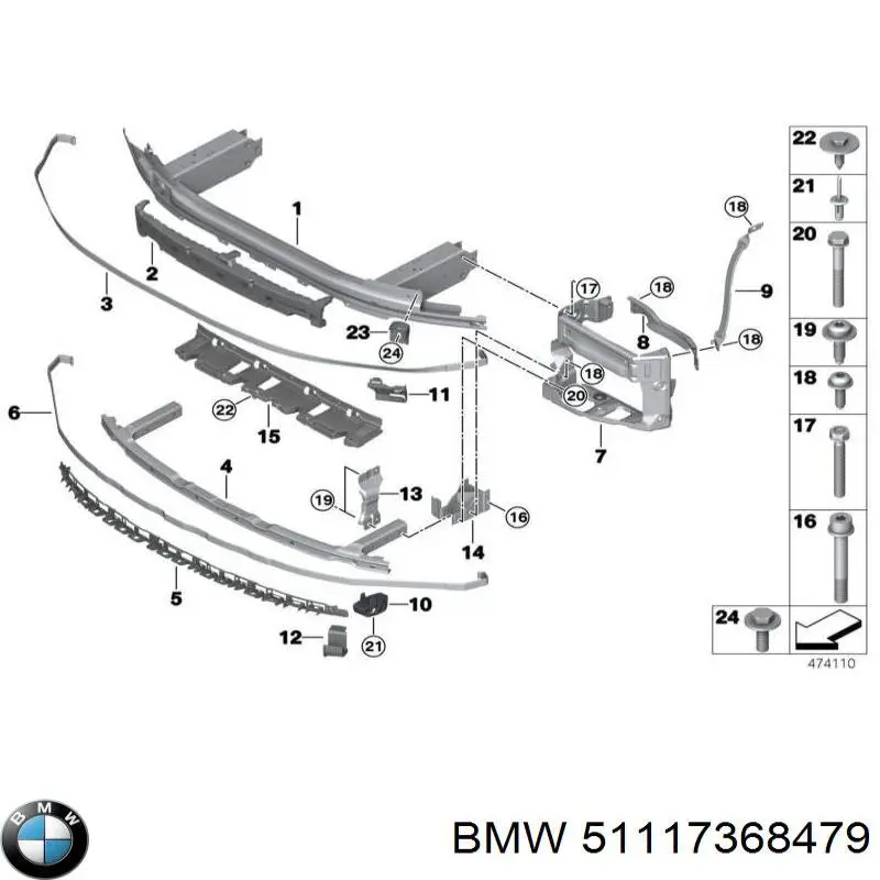 51117368479 BMW Wspornik przedniej osi zawieszenia lewy