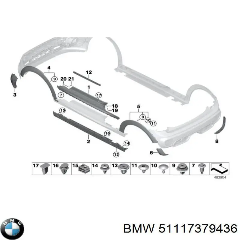 Zderzak przedni BMW 51117379436 cena, od 222,45 USD