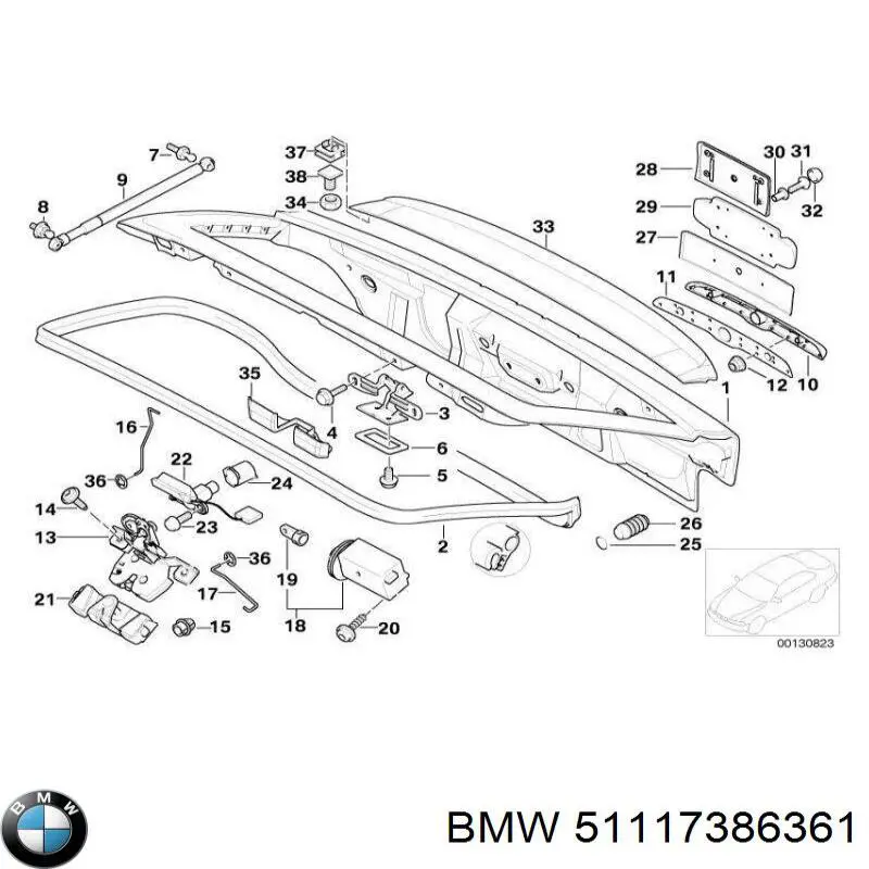 Wspornik mocowania lampy przeciwmgielnej lewej BMW 51117386361 cena, od 33,05 USD