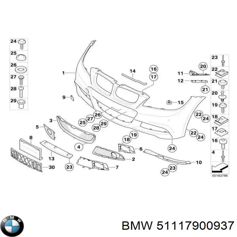 51117900937 BMW Zderzak przedni