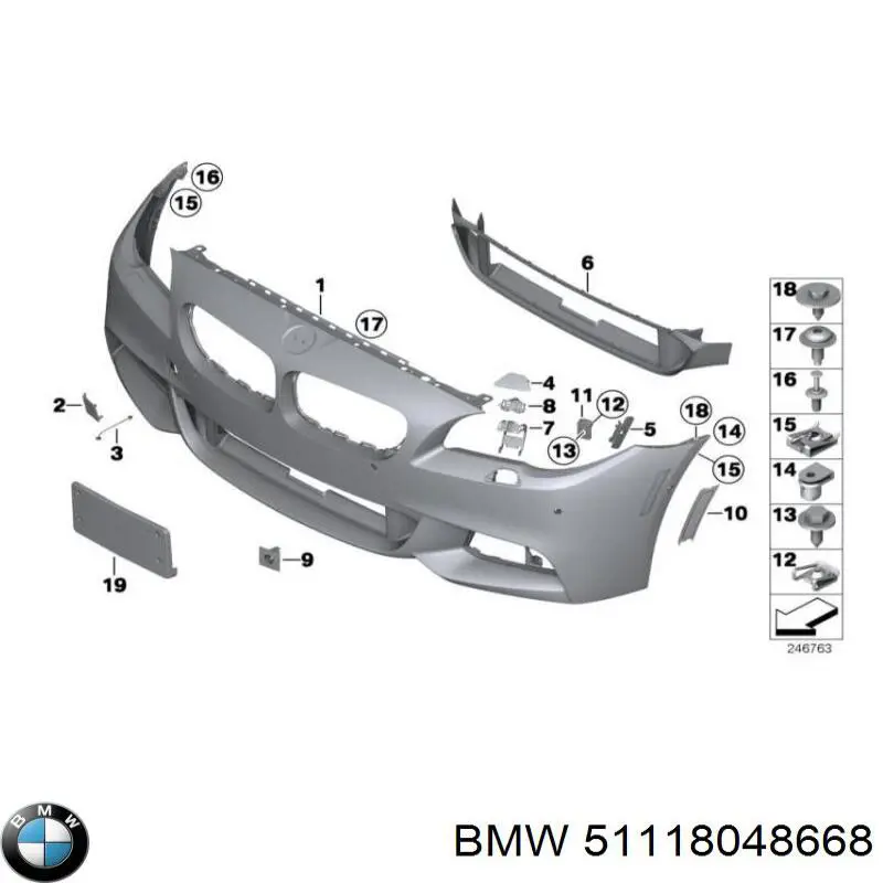 51118048668 BMW Zderzak przedni