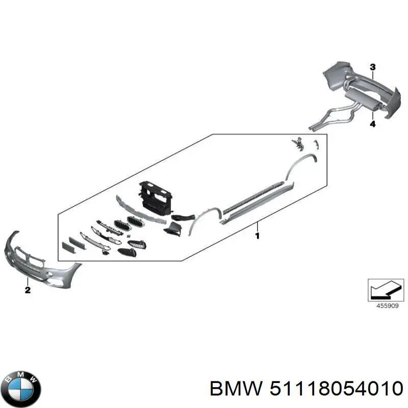 51118054010 BMW Absorber (wypełniacz) zderzaka przedniego