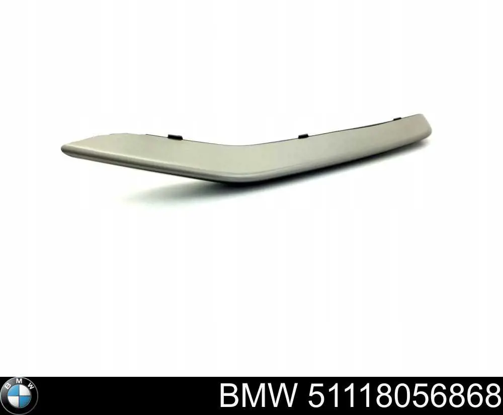 Listwa ochronna kratki zderzaka przedniego prawa BMW 51118056868 cena, od 228,49 USD