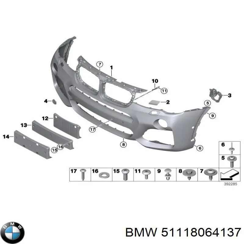 Nakładka dyszy spryskiwacza reflektora przedniego BMW 51118064137 cena, od 103,96 USD