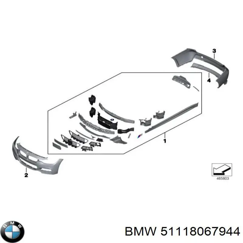 51118067944 BMW Zderzak przedni
