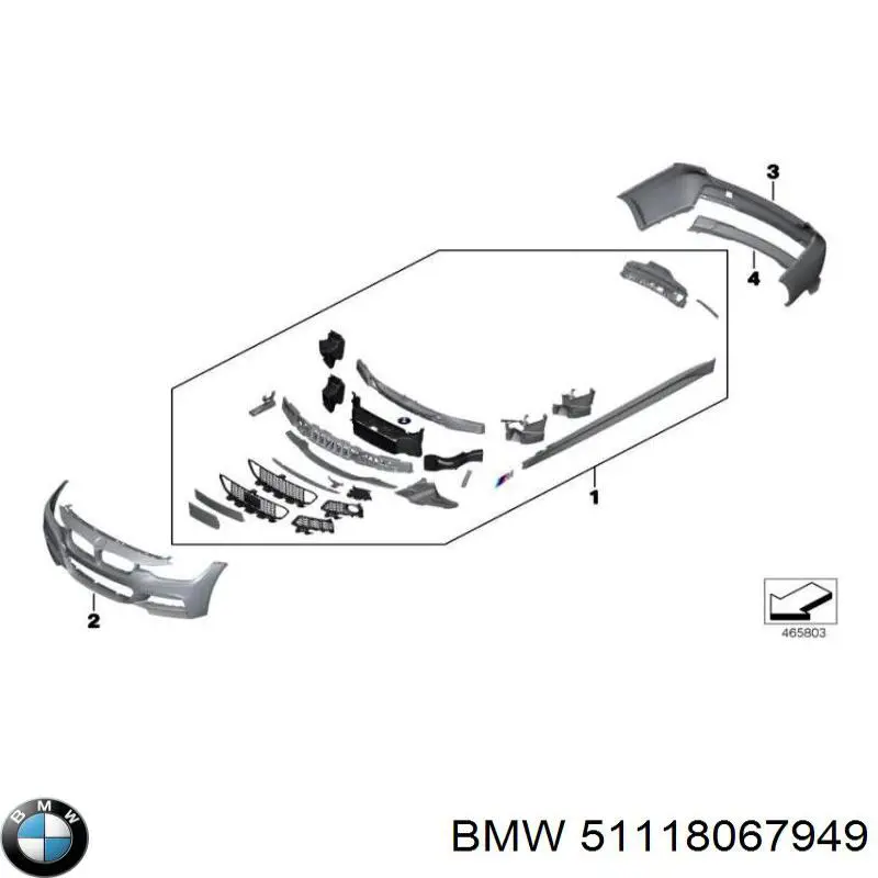 51118067949 BMW Zderzak przedni