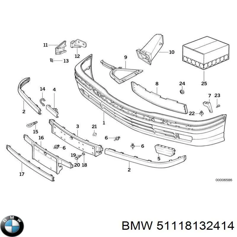 Zderzak przedni BMW 51118132414 cena, od 78,17 USD