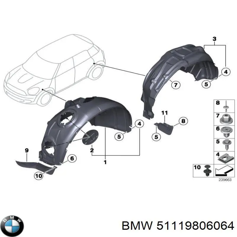 Zderzak przedni BMW 51119806064 cena, od 222,18 USD