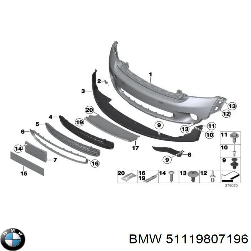 Zderzak przedni BMW 51119807196 cena, od 171,31 USD