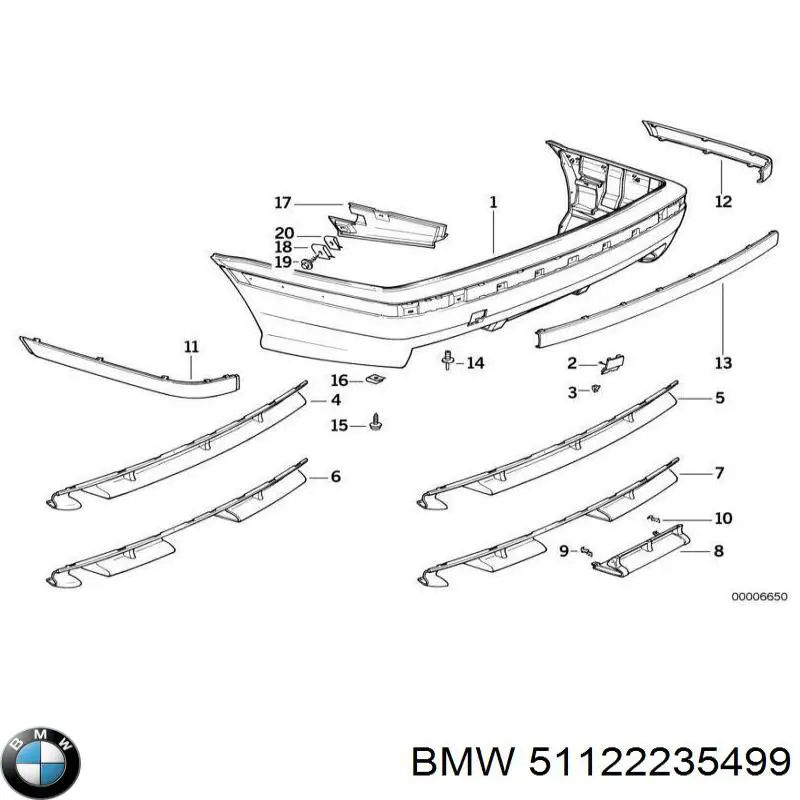 51122235499 BMW Zderzak tylny