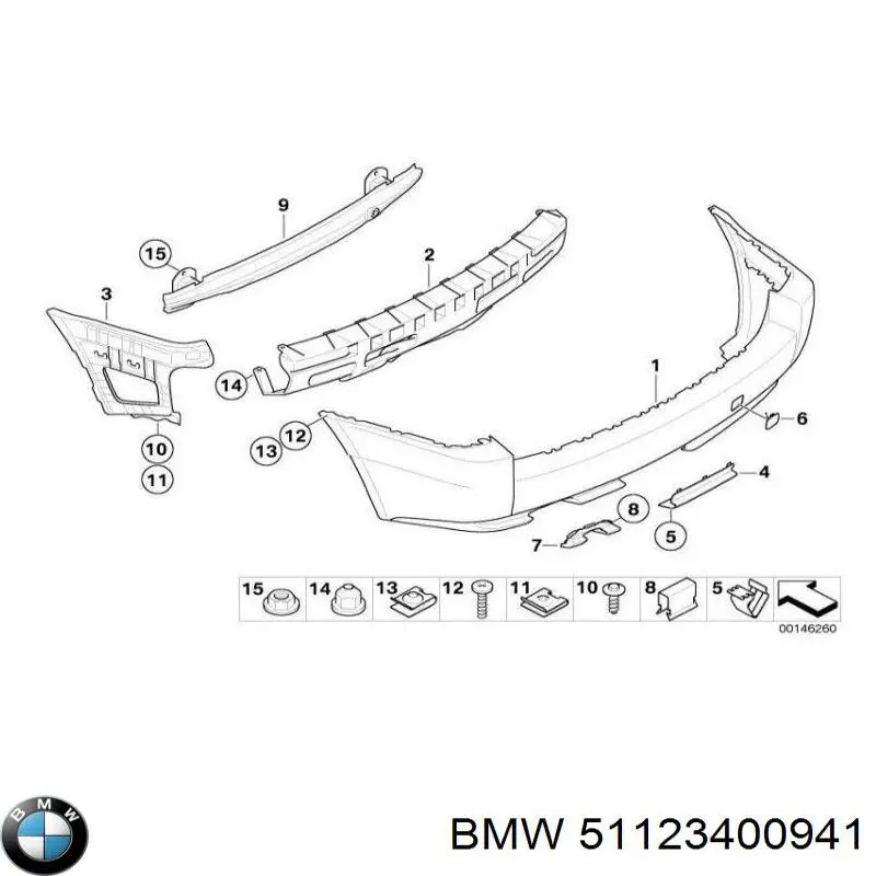 Zderzak tylny do BMW X3 (E83)