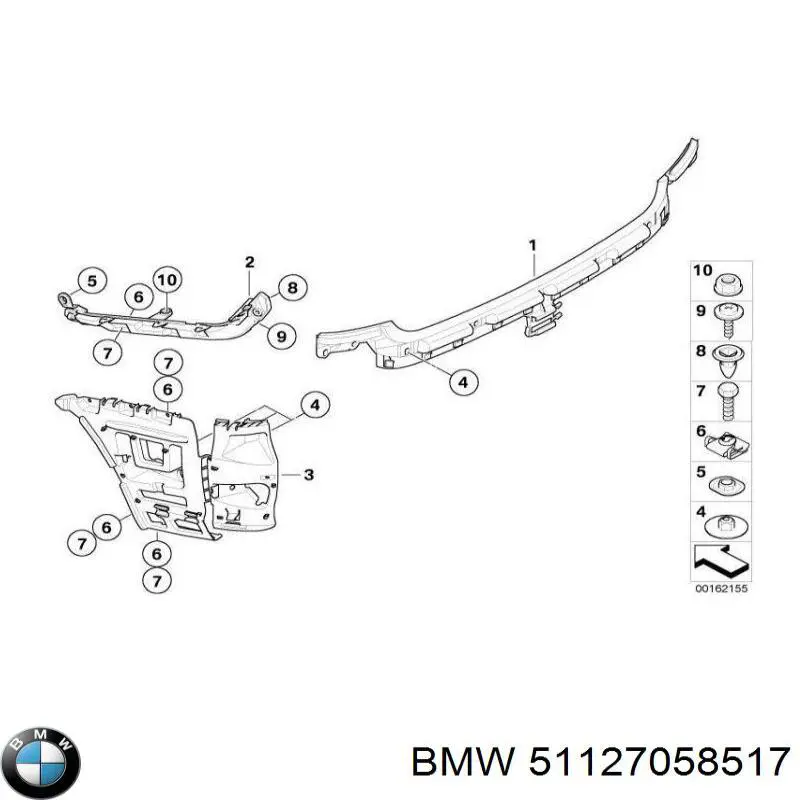 Prowadnica zderzaka tylnego lewa do BMW 1 (E81, E87)