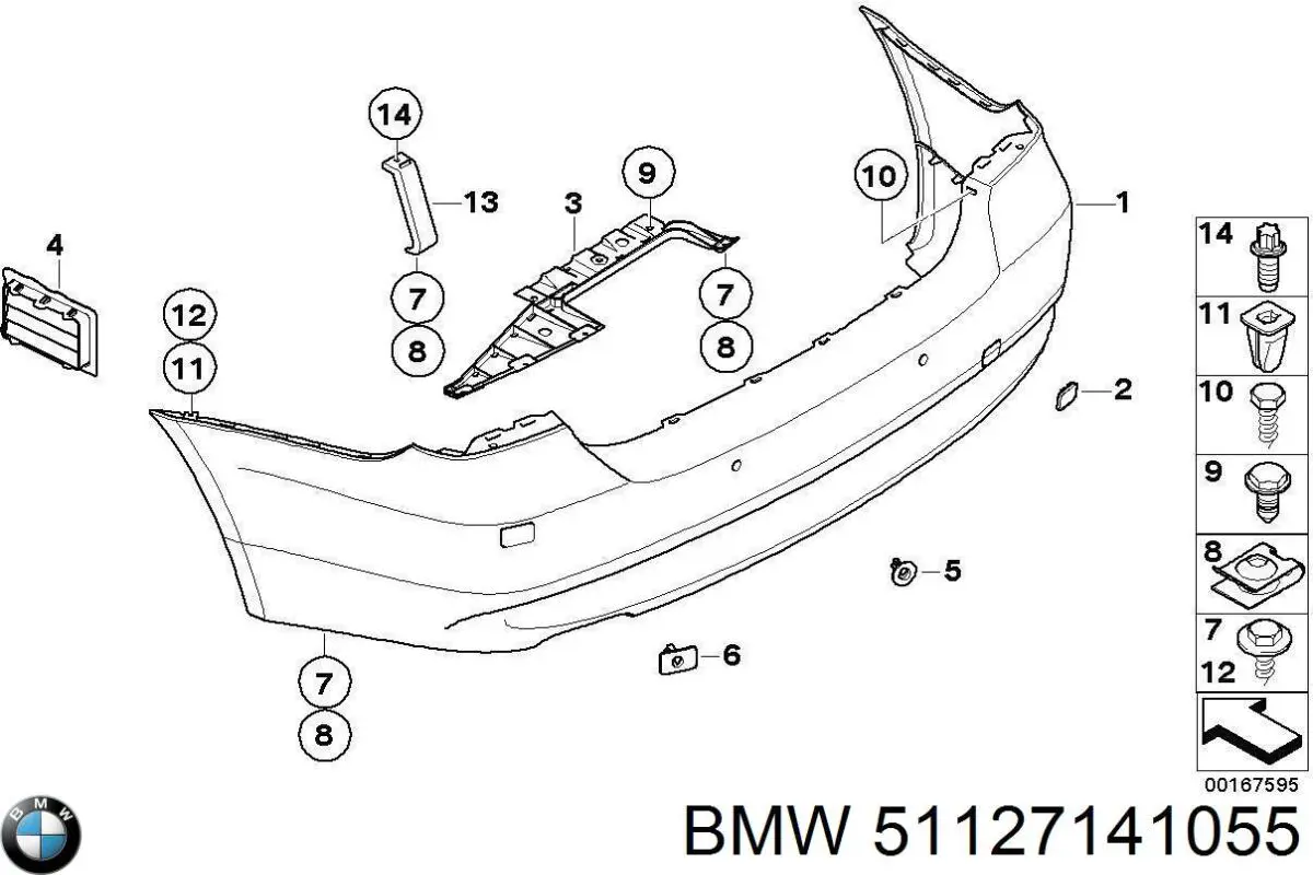 Zderzak tylny BMW 3 kombi (E91) (2004 - 2012) cena, od 481,06 USD