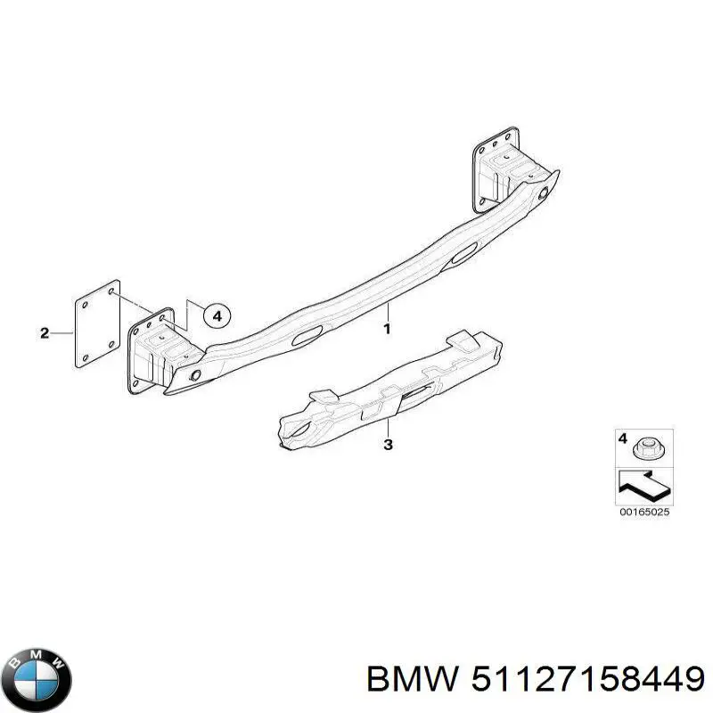 Wzmocnienie zderzaka tylnego BMW 51127158449 cena, od 185,58 USD