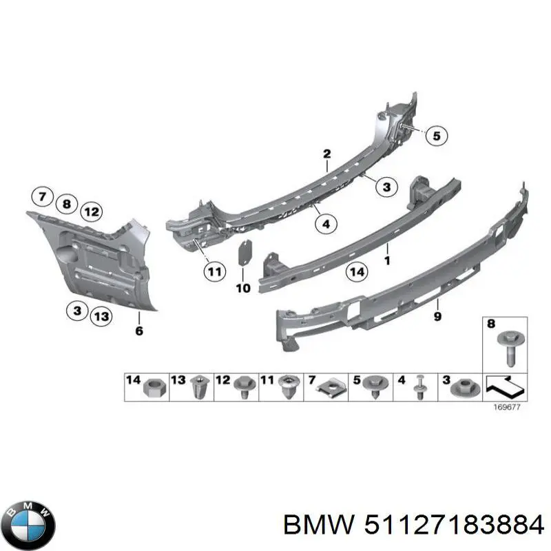 Wzmocnienie zderzaka tylnego do BMW 7  F01, F02, F03, F04