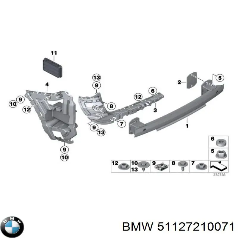 Wzmocnienie zderzaka tylnego do BMW X3 (F25)