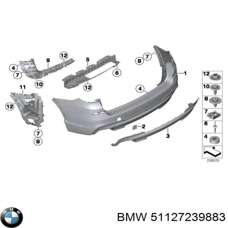 Wspornik zderzaka tylnego lewy do BMW X3 (F25)