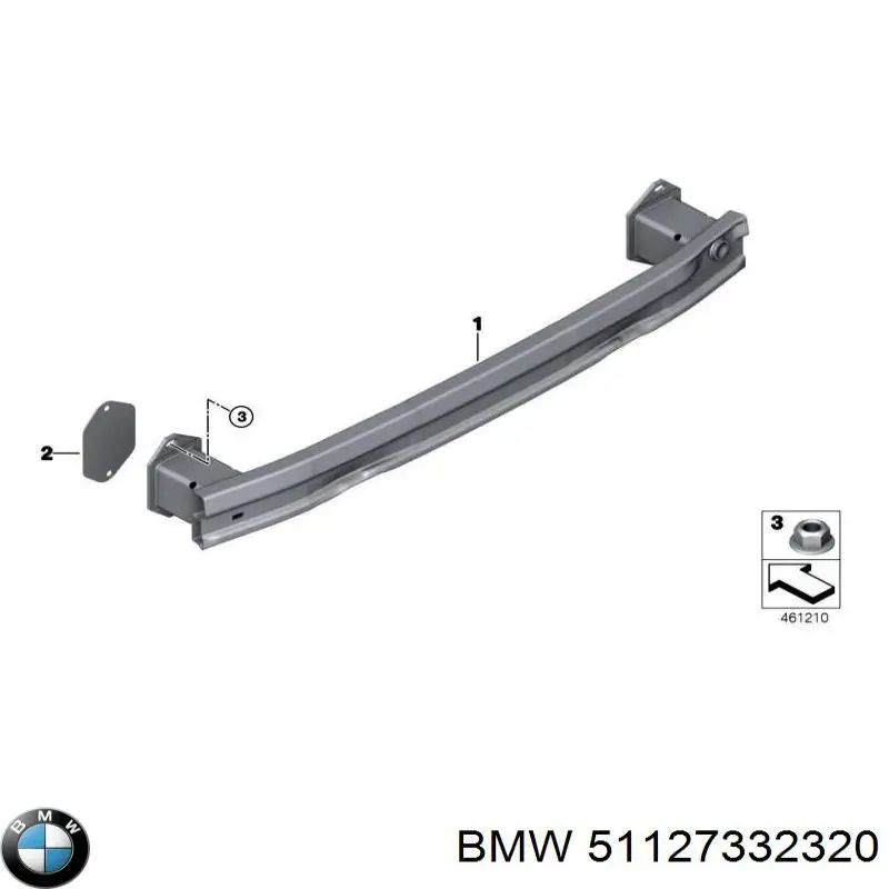 51127332320 BMW Wzmocnienie zderzaka tylnego