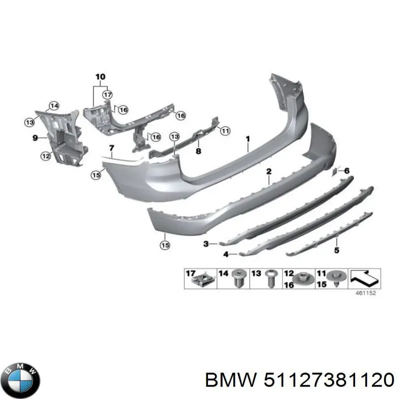 Wspornik zderzaka tylnego prawy do BMW X1 (F48)