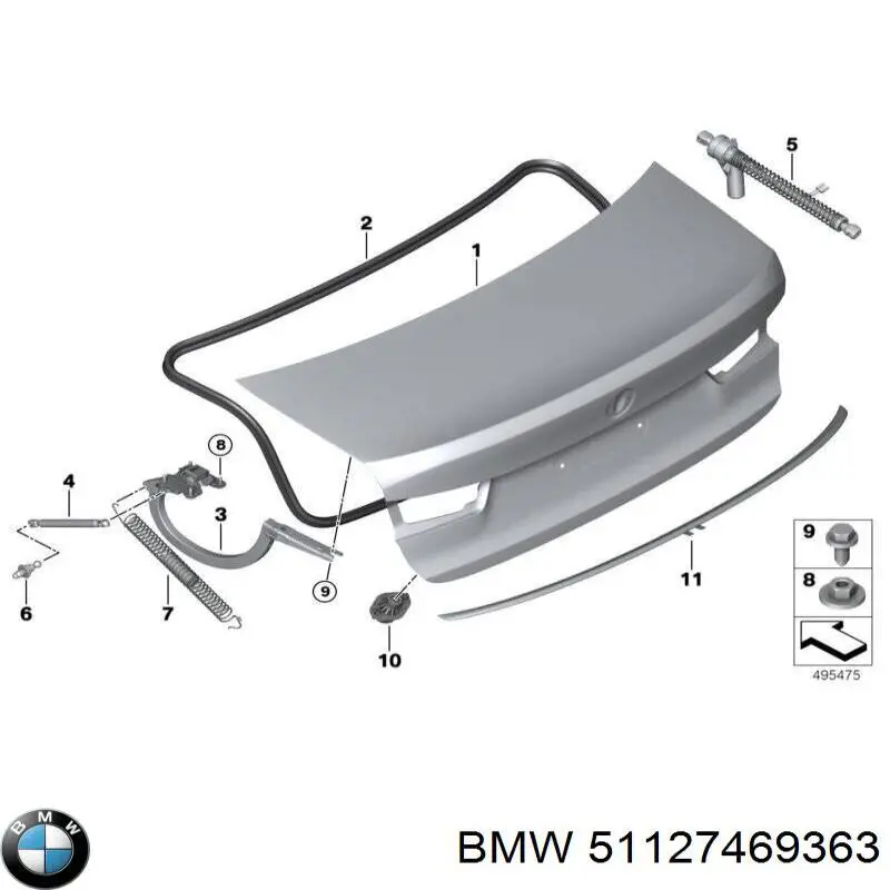 51127469363 BMW Wspornik zderzaka tylnego lewy