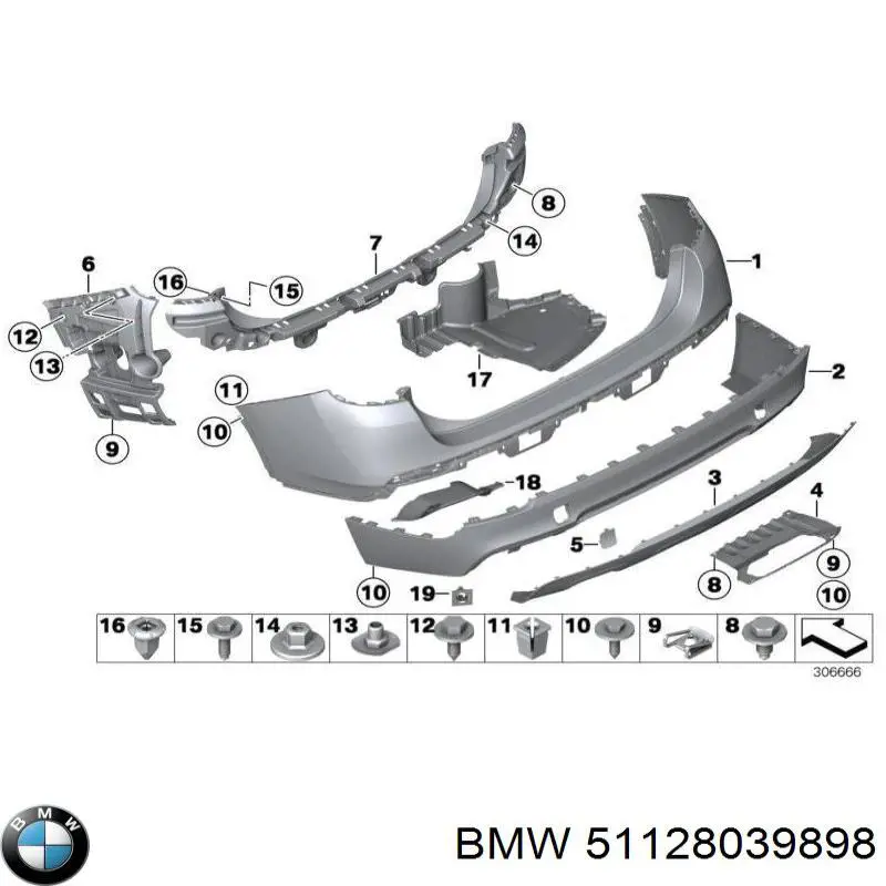 51128039898 BMW Zderzak tylny