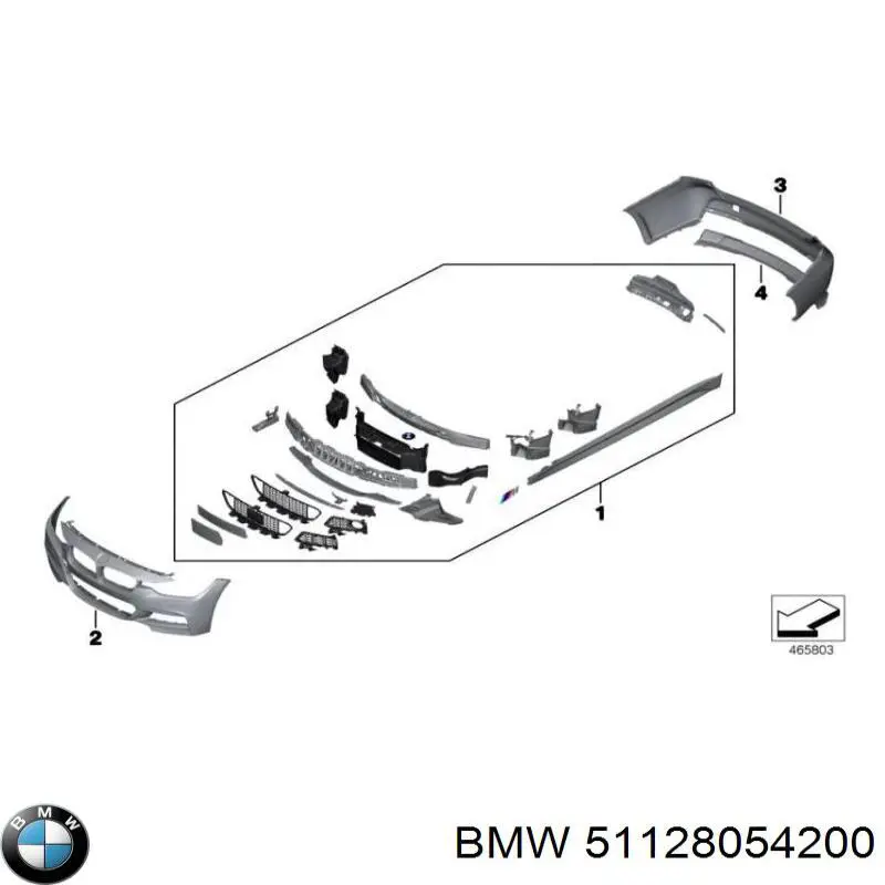 51128054200 BMW Wspornik zderzaka tylnego środkowy
