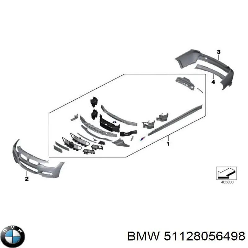 51128056498 BMW Zderzak tylny