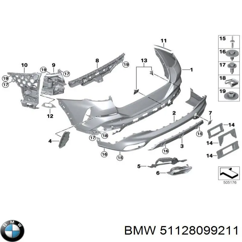 51128099211 BMW Zderzak tylny