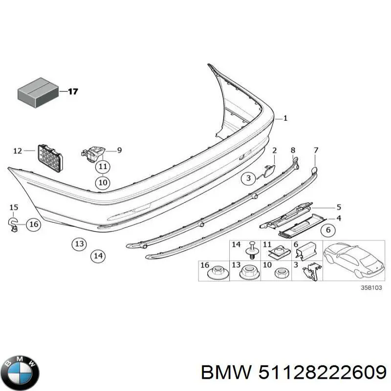 Zderzak tylny BMW 3 coupe (E46) (1999 - 2006) cena, od 174,50 USD