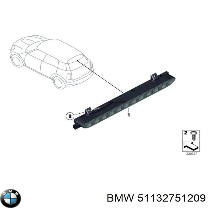 Do koszyka 51132751209 BMW Kratka wycieraczek lewa