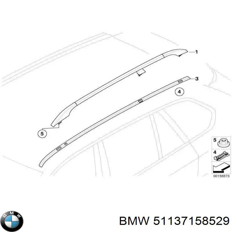 Reling dachu lewy do BMW X5 (E70)