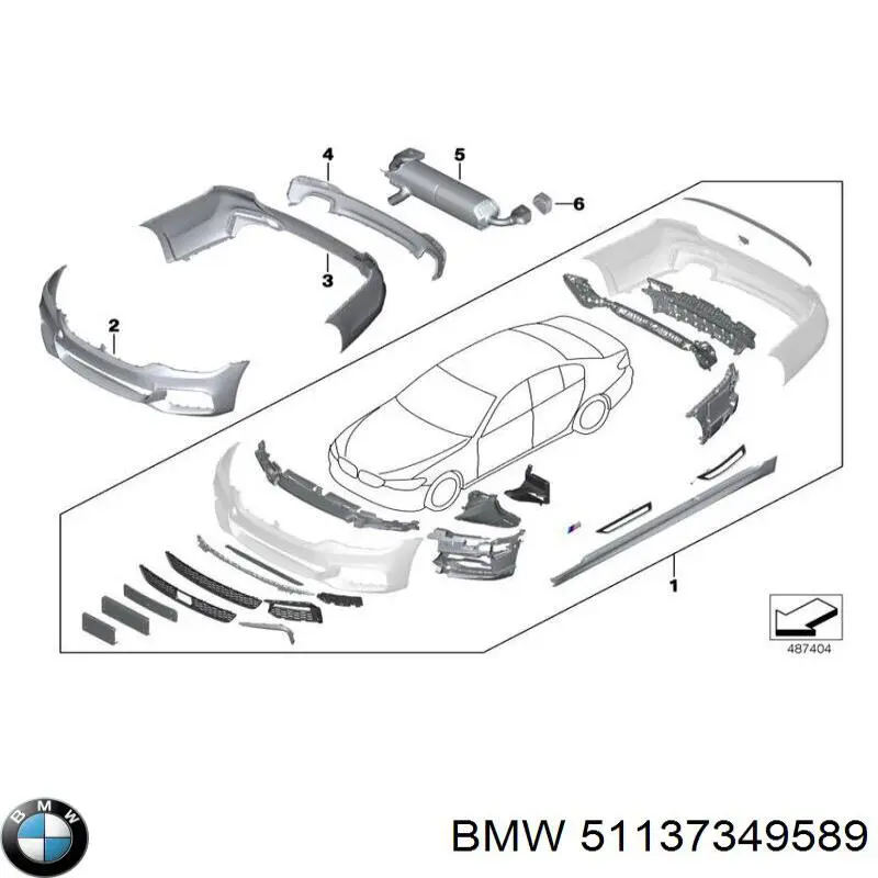 51137349589 BMW Nakładka na zderzak przedni środkowa