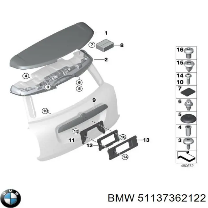 Do koszyka 51137362122 BMW 