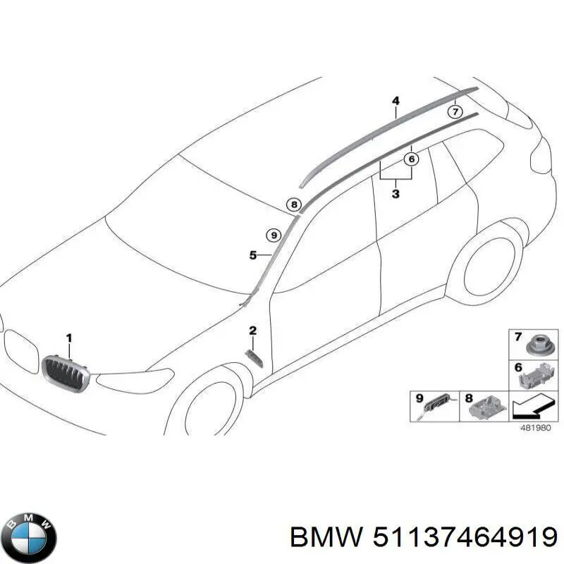 Do koszyka 51137464919 BMW Atrapa chłodnicy lewa