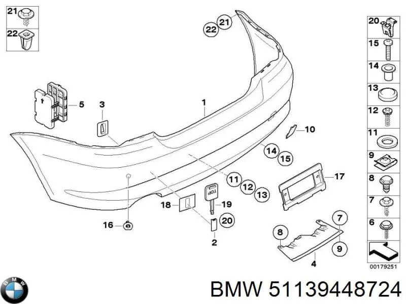 Do koszyka 51139448724 BMW Ramka do mocowania tylnej tablicy rejestracyjnej