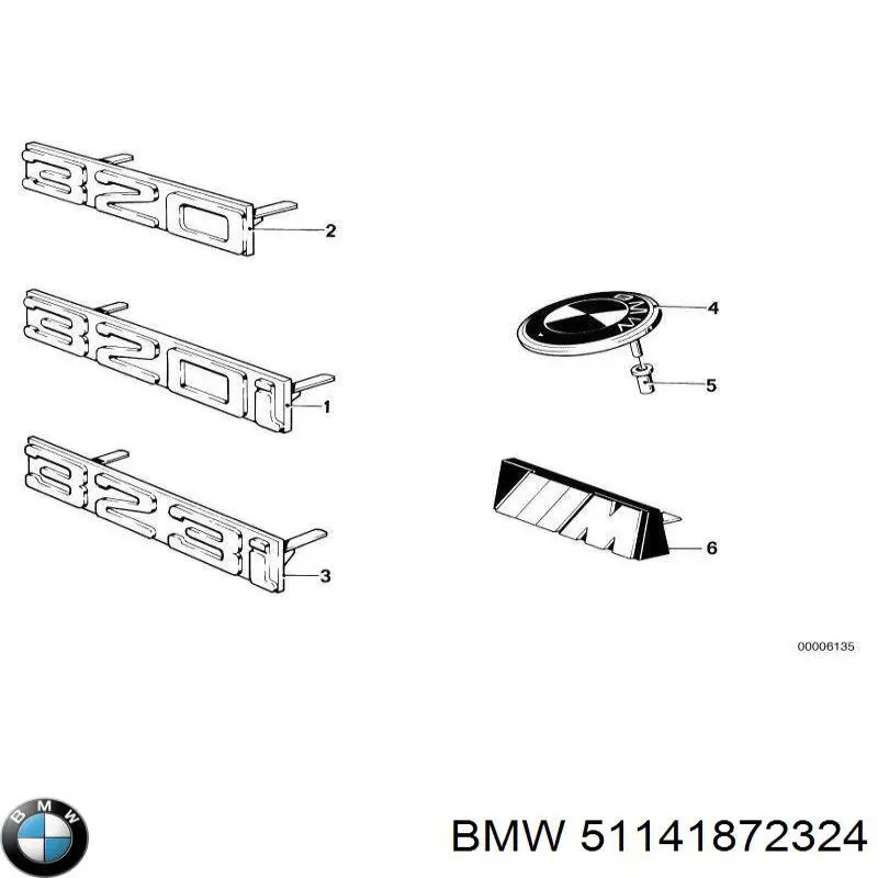 Emblemat na maskę BMW 51141872324 cena, od 7,80 USD