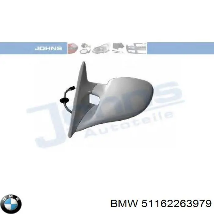 Lusterko wsteczne lewe BMW 51162263979 cena, od 81,31 USD