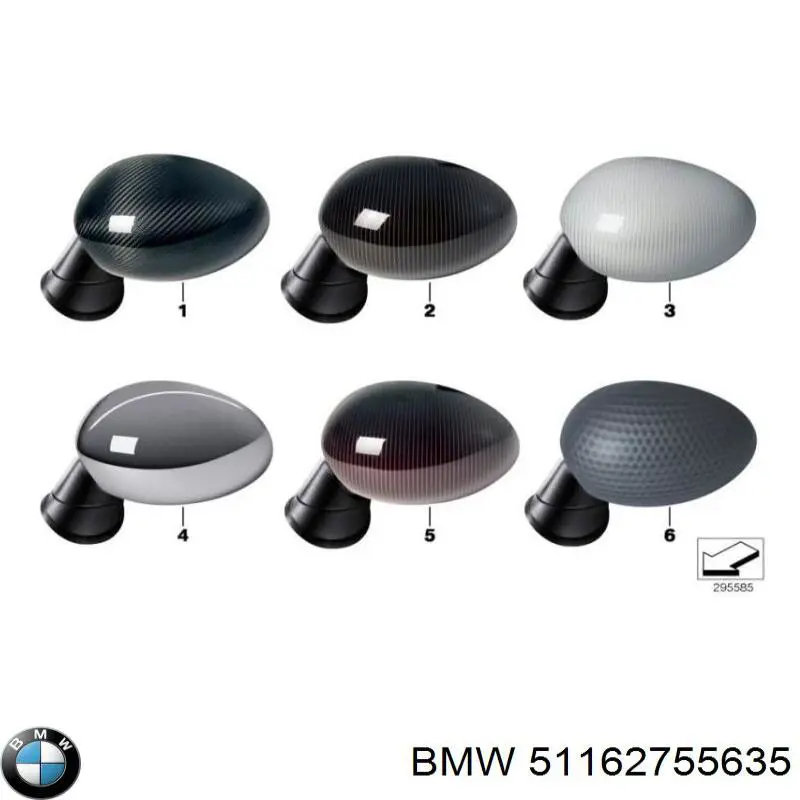 51162755635 BMW lusterko wsteczne lewe