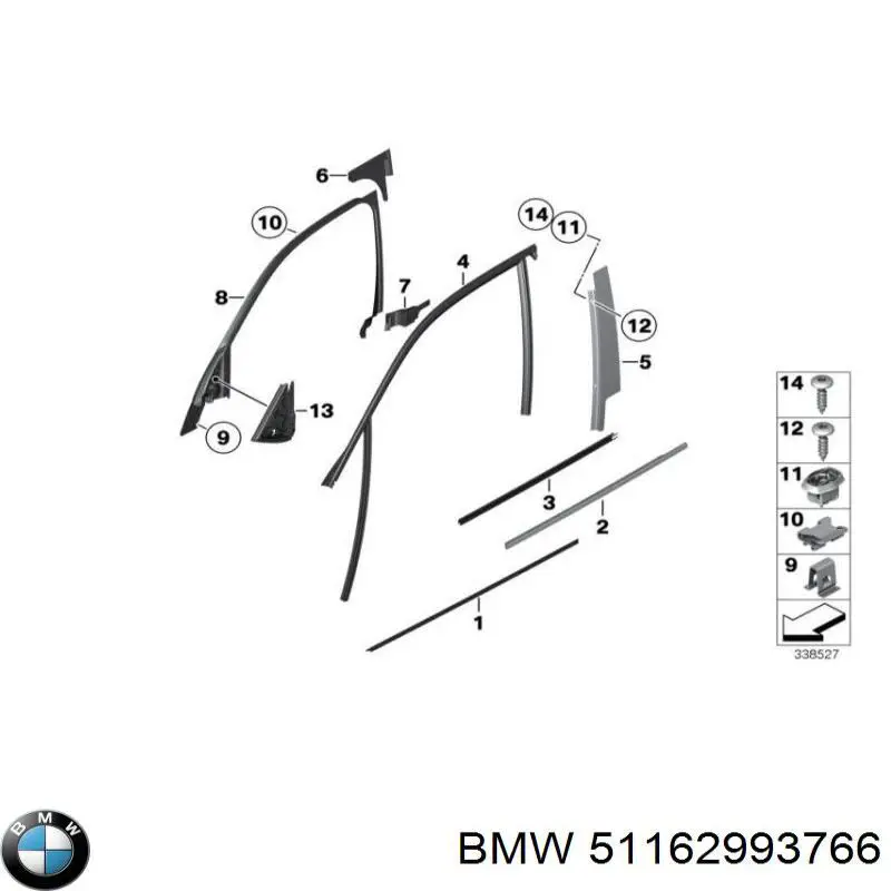 51162993766 BMW Obudowa lusterka wstecznego prawego