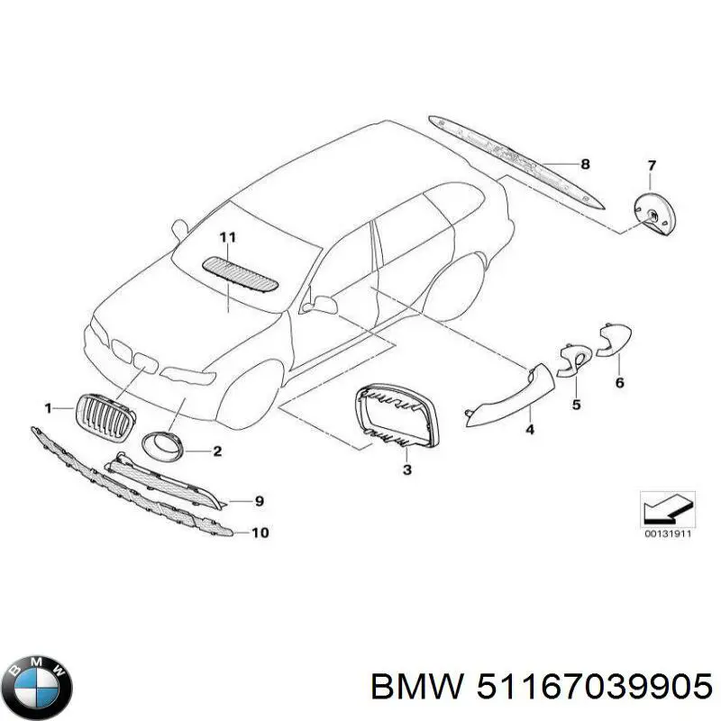 Lusterko wsteczne lewe BMW 51167039905 cena, od 808,62 USD