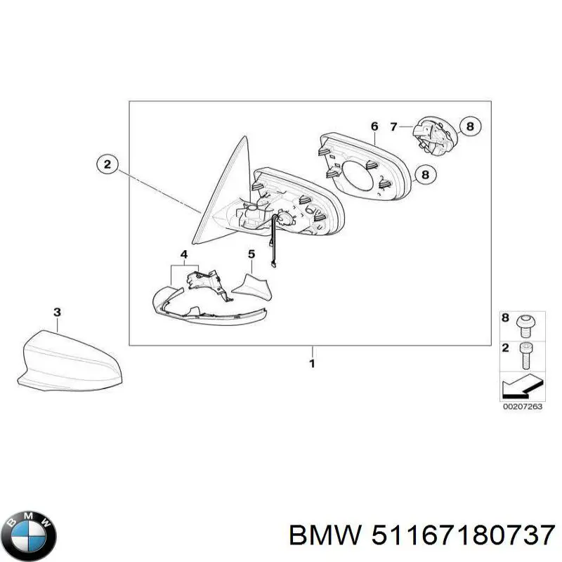 Obudowa lusterka wstecznego lewego do BMW X5 (E70)