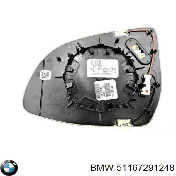 51167291248 BMW Wkład lusterka wstecznego prawego