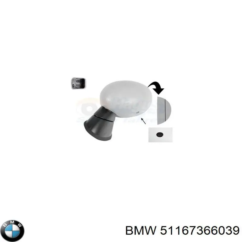Lusterko wsteczne lewe MINI Cooper hatchback (F55) (2014 - 2026) cena, od 41,78 USD