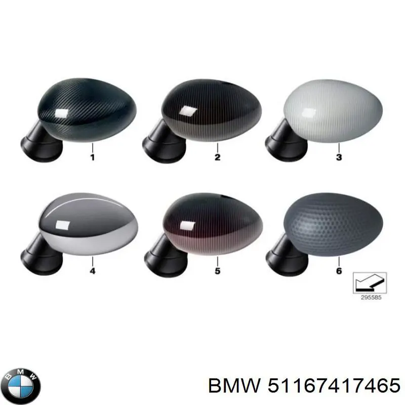 Lusterko wsteczne lewe BMW 51167417465 cena, od 110,67 USD