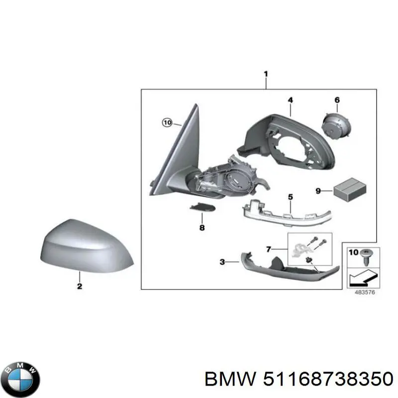 Lusterko wsteczne prawe do BMW X7  G07