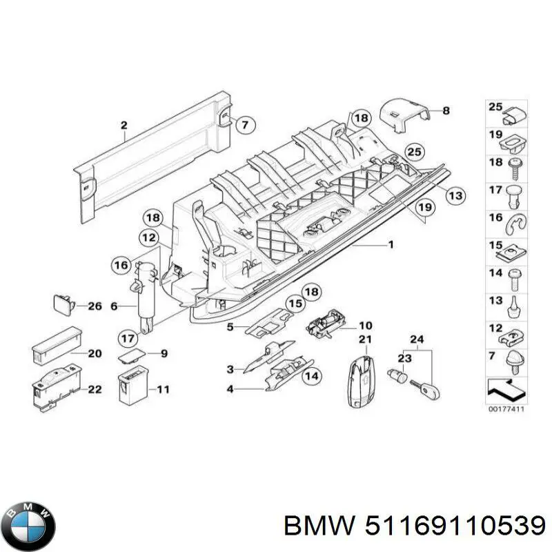 Schowek do BMW 3 (E90)