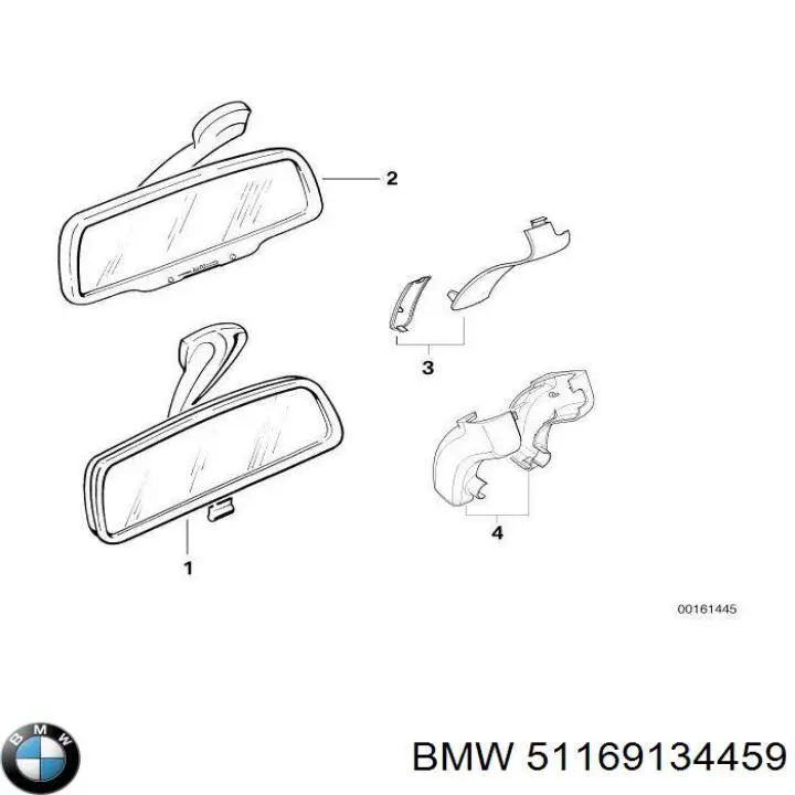Do koszyka 51169134459 BMW Lusterko wewnętrzne
