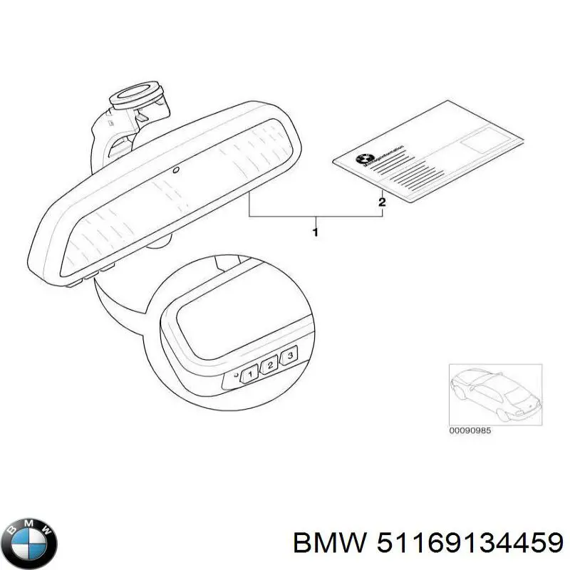 51169134459 BMW Lusterko wewnętrzne