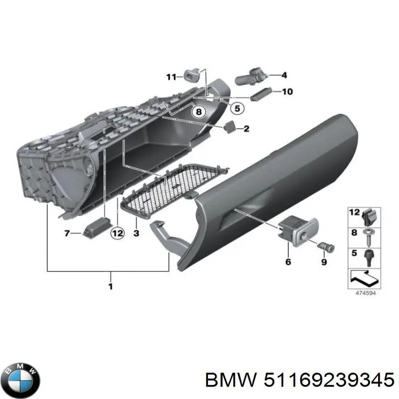51169239345 BMW Schowek