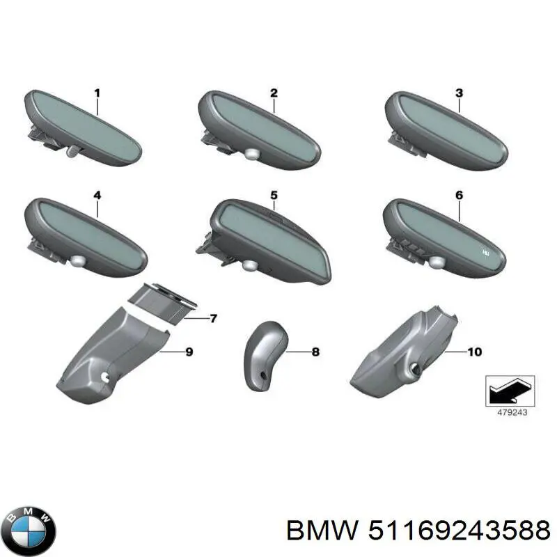 Lusterko wewnętrzne do BMW 2  F23